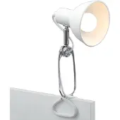 Briloner Fix - Klemlamp - bureaulamp met E14 fitting - incl. aan- en uitschakelaar - klemspot met snoer 140cm - wit