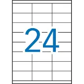 APLI witte etiketten Ft 70 x 36 mm (b x h), 2.400 stuks, 24 per blad (1298)