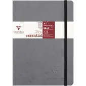 Clairefontaine 'Age Bag' Thread-Bound Notebook A5 Lined 192 Pages - Grey