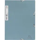 Exacompta AutentiK 3-klepsmap A4 Blauw, grijs Karton 400 g/m²
