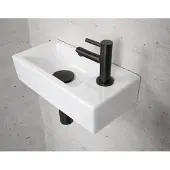 Wiesbaden Fonteinset glans wit color mat zwart