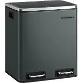 Songmics Vuilnisbak voor in de keuken, Rookgrijs
