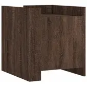vidaXL Nachtkastje 45x50x50 cm bewerkt hout bruin eikenkleurig