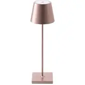Sigor LED-acculamp Nuindie, USB-C, roségoud, IP54, dimbaar, messing / goud, Woon-/ Eetkamer, Aluminium, Modern
