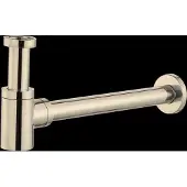 Plieger designbekersifon verkort rond 5/4" m. muurbuis 32mm en rozet inox