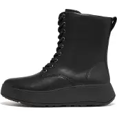 FitFlop F-mode leather lace-up flatform ankle boots