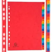 Exacompta 5x Tabbladen in glanskarton 225g - bedrukte tabs - 20 tabs - A tot Z - A4 - Geassorteerd - 4803Z