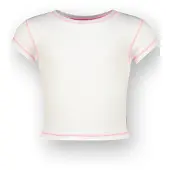 Vingino T-shirt Basic-Crop Rib Tee Meisje Wit 164