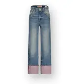 Vingino Wide Leg Jeans Cato Folded Meisje Blauw 140