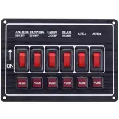 PLASTIMO Horizontal Switches Panel Rood