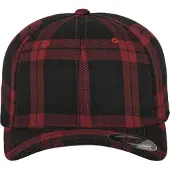 Flexfit Pet 'TARTAN PLAID' grijs / bordeaux / zwart