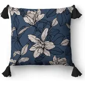 Home Collection Detexpol Sierkussens 45x45cm Blauw met Bloemen