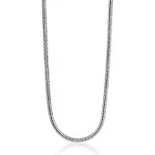 Zinzi 42cm zilveren slangen collier 1,5mm breed ZISL15-42