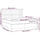 vidaXL Boxspring met matras fluweel donkergroen 180x200 cm
