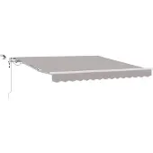vidaXL Uitschuifbare luifel Lichtgrijs 300 x 250 cm Polyester