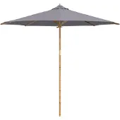 vidaXL Tuinparasol Ø 270 x 260 cm Bamboe Rond Donkergrijs