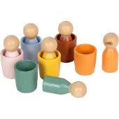 Small Foot - Houten Montessori Sorteerbeker met Figuren