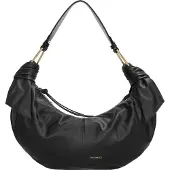 Coccinelle Leren handtas schoudertas Furoshiki Handbag puffy Smooth Leather Noir zwart