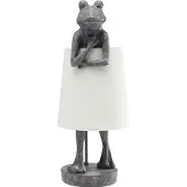 Kare Design tafellamp Animal Frog, alu / grijs / zink, Woon-/ Eetkamer, Kunststof, Design, tafellamp