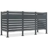 CoverTech Behuizing voor 3 afvalbakken 120l of 240l Halen antraciet