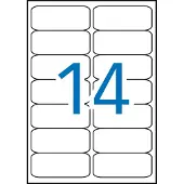 APLI Witte etiketten ft 99,1 x 38,1 mm (b x h), 1.400 stuks, 14 per blad (2419)