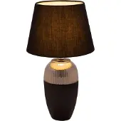 Pauleen Tafellamp Midnight Beauty - Keramiek & Textiel | | Zwart/Zilver | E27 | Max 1x20W exclusief