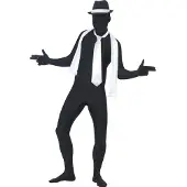 Vegaoo Zwart second skin outfit voor volwassenen - Verkleedkleding - XL