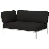 Houe Loungeset Module Level Corner Left Frame Muted White Cushion Char