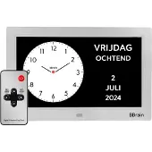 BBrain Basic - Analoge Dementieklok 10 inch - 21 herinneringen - Wit
