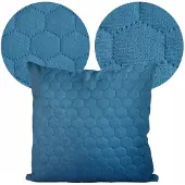 Domarex Velvet Sonic Sierkussenhoes 45x45cm - Saffier Blauw, Piekfijn