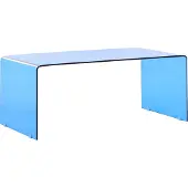 Beliani KENDALL - Salontafel - Blauw - Veiligheidsglas