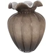 Clayre & Eef Vaas Ø 20x28 cm Bruin Glas