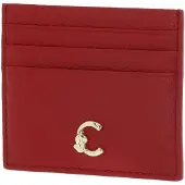 Coccinelle Leren kaarthouder C-Me Document Holder Grained Leather Scarlet rood