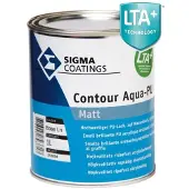 Sigma Contour Aqua Matt / Watergedragen Houtlak Matt Wit 1L