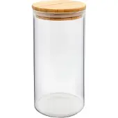 Nerthus FIH 782 glazen voorraadpot met bamboedeksel, 1100 ml
