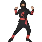 Amscan Ninja kinderkostuum zwart