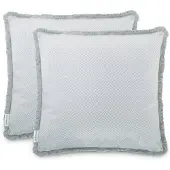 AmeliaHome Set van 2 sierkussens 45x45 cm, grijs met strepen
