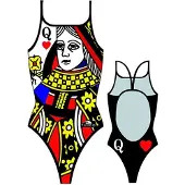 Turbo Queen Of Hearts Swimsuit Zwart S Vrouw