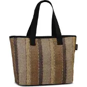 Fabrizio Strandtas Gestreept Bruin-Beige