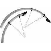Orion Fietsspatborden Set 26" met Spatlappen - Zilver