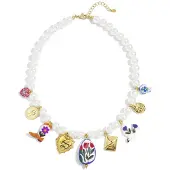 Yehwang Kunststof kralenkettingen Hart Casual Dagelijks Etnische serie Dames sieraden