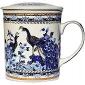 Marco polo Porseleinen Mok met Zetgroep - Pauw Blauw, 260ml