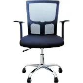 BRASQ OC200 Ergonomische Bureaustoel Zwart met Ademend Mesh - Bureaustoelen - In hoogte verstelbaar - Gaming stoel 49 x 47 x 94 cm