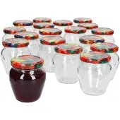 MamboCat 20-delige set jampot Vaso Orcio 212ml + To63 deksel fruit