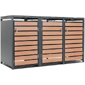 CoverTech Omkasting voor 3 afvalbakken 120l of 240l Bremen