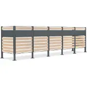 CoverTech Overdekking voor 5 afvalbakken 120l of 240l Breda