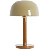 Light & Living Bureaulamp Marivet glans zand en bruin - Ø 25cm
