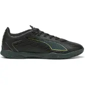 Puma Ultra 6 Play Zaalvoetbalschoenen (IN) Zwart Donkergroen Lichtgroen