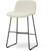 Nolon Nino-Mats barkruk cottonbeige - zwart onderstel - 65 cm