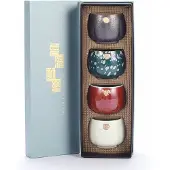 Green Life Handmade Ceramic Teacup Set - incl Gift box